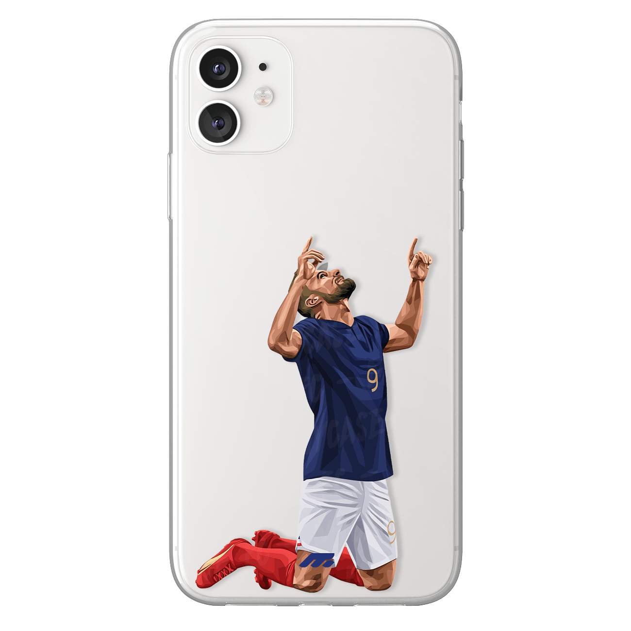 Olivier Giroud phone case Equipe de France International football clear phone case for smartphone