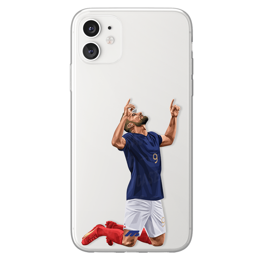 Olivier Giroud phone case Equipe de France International football clear phone case for smartphone