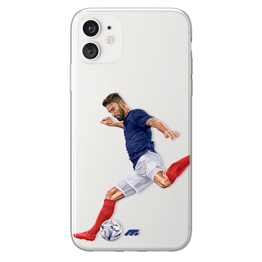 Olivier Giroud phone case Equipe de France International football clear phone case for smartphone