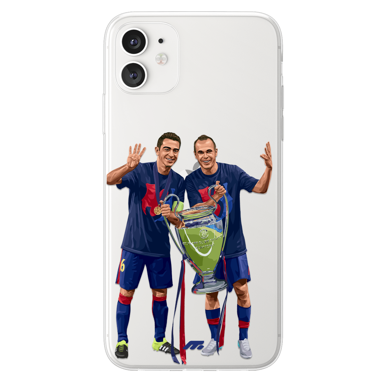 Iniesta phone case FC Barcelona La Liga clear phone case for smartphone