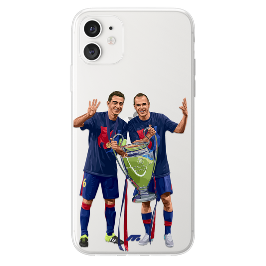 Iniesta phone case FC Barcelona La Liga clear phone case for smartphone
