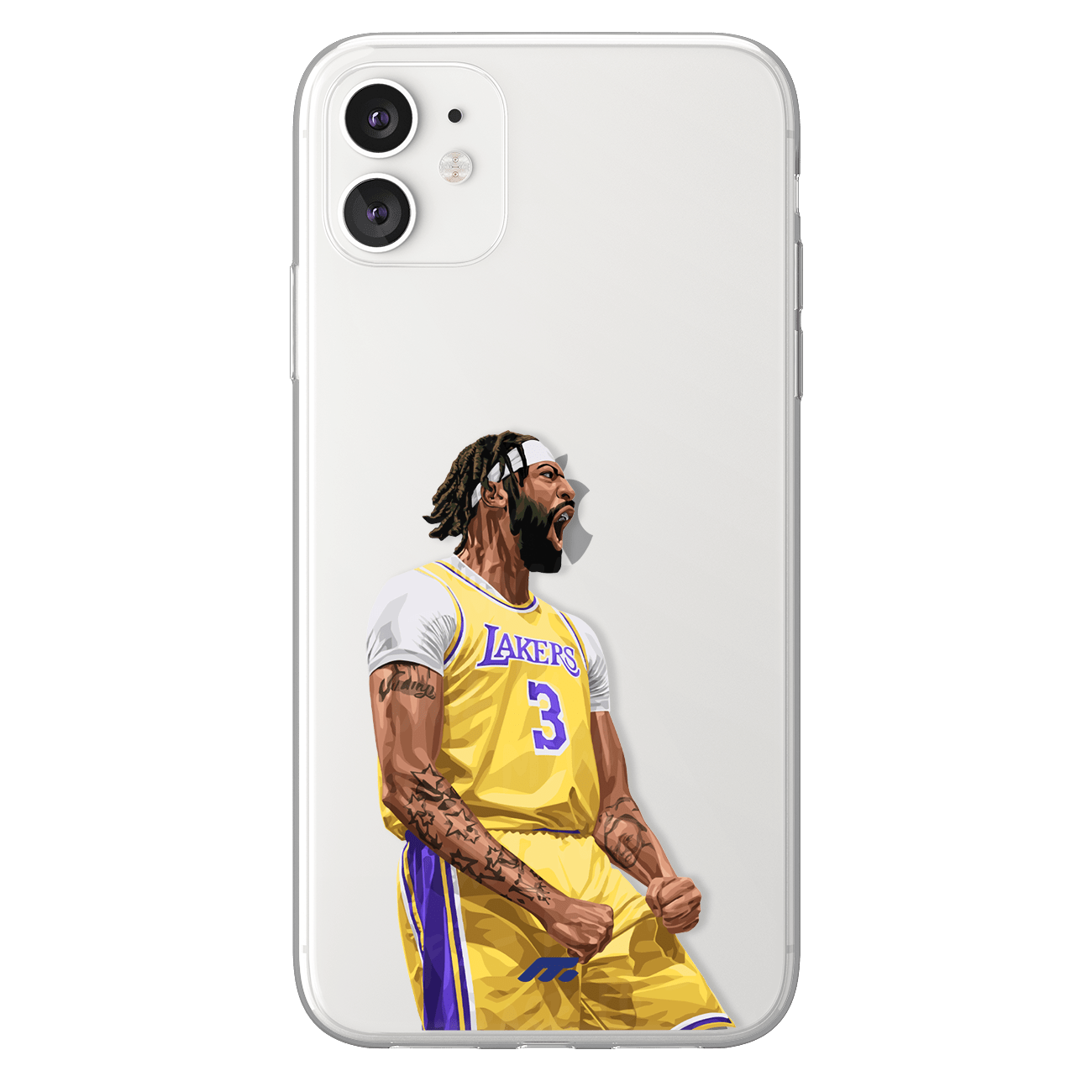 Anthony Davis phone case Los Angeles Lakers NBA clear phone case for smartphone
