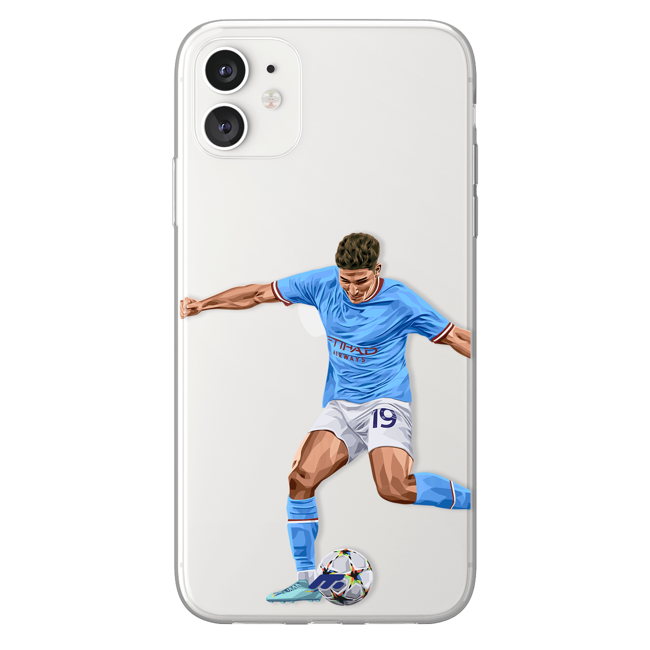 Alvarez phone case Manchester City Premier League clear phone case for smartphone