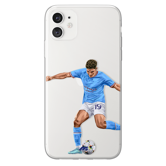 Alvarez phone case Manchester City Premier League clear phone case for smartphone