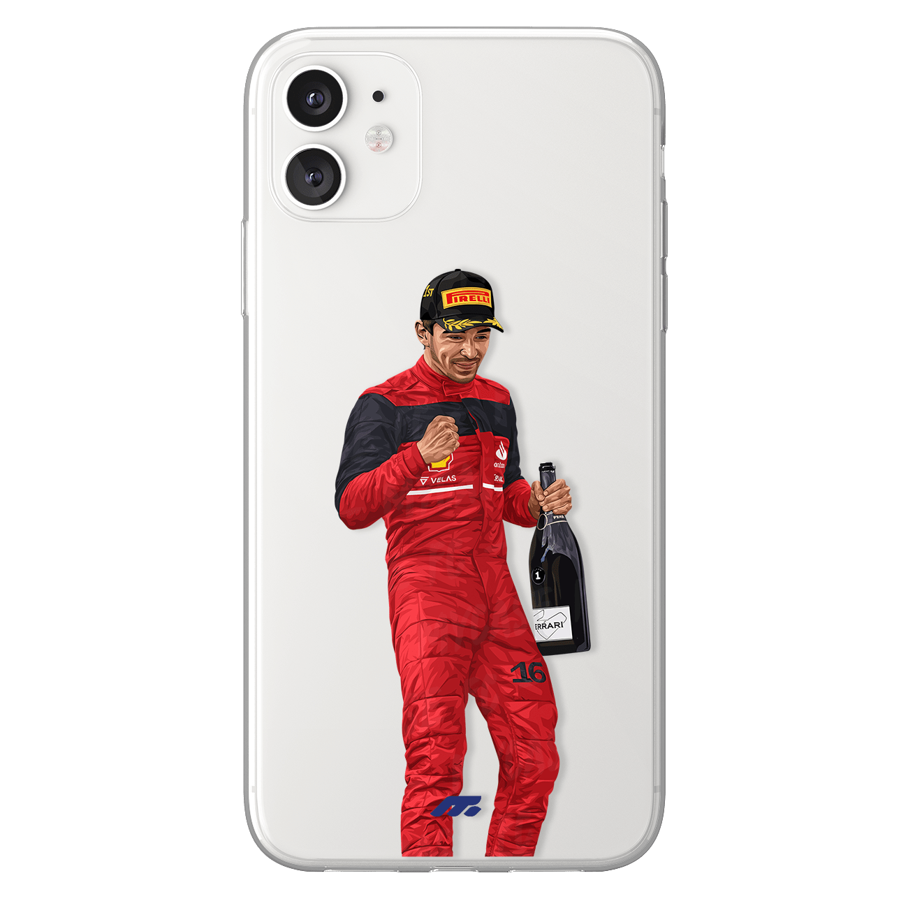 Charles Leclerc phone case Ferrarri Formula 1 clear phone case for smartphone