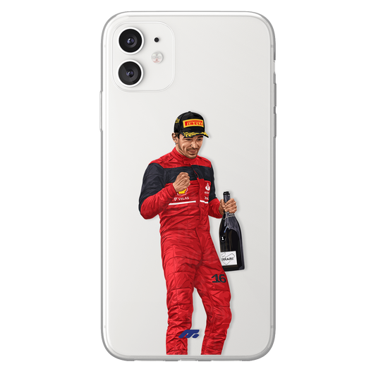 Charles Leclerc phone case Ferrarri Formula 1 clear phone case for smartphone