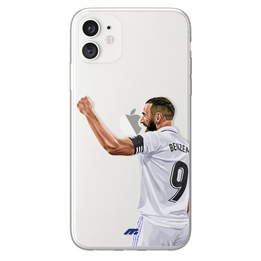 Benzema phone case Real Madrid CF La Liga clear phone case for smartphone