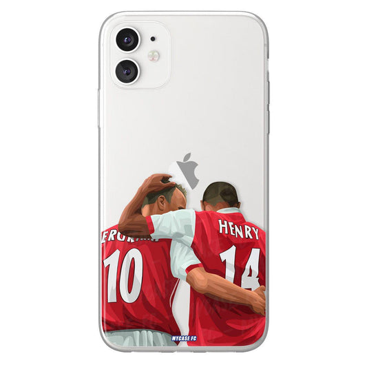 Bergkamp, Henry phone case Arsenal FC Premier League clear phone case for smartphone