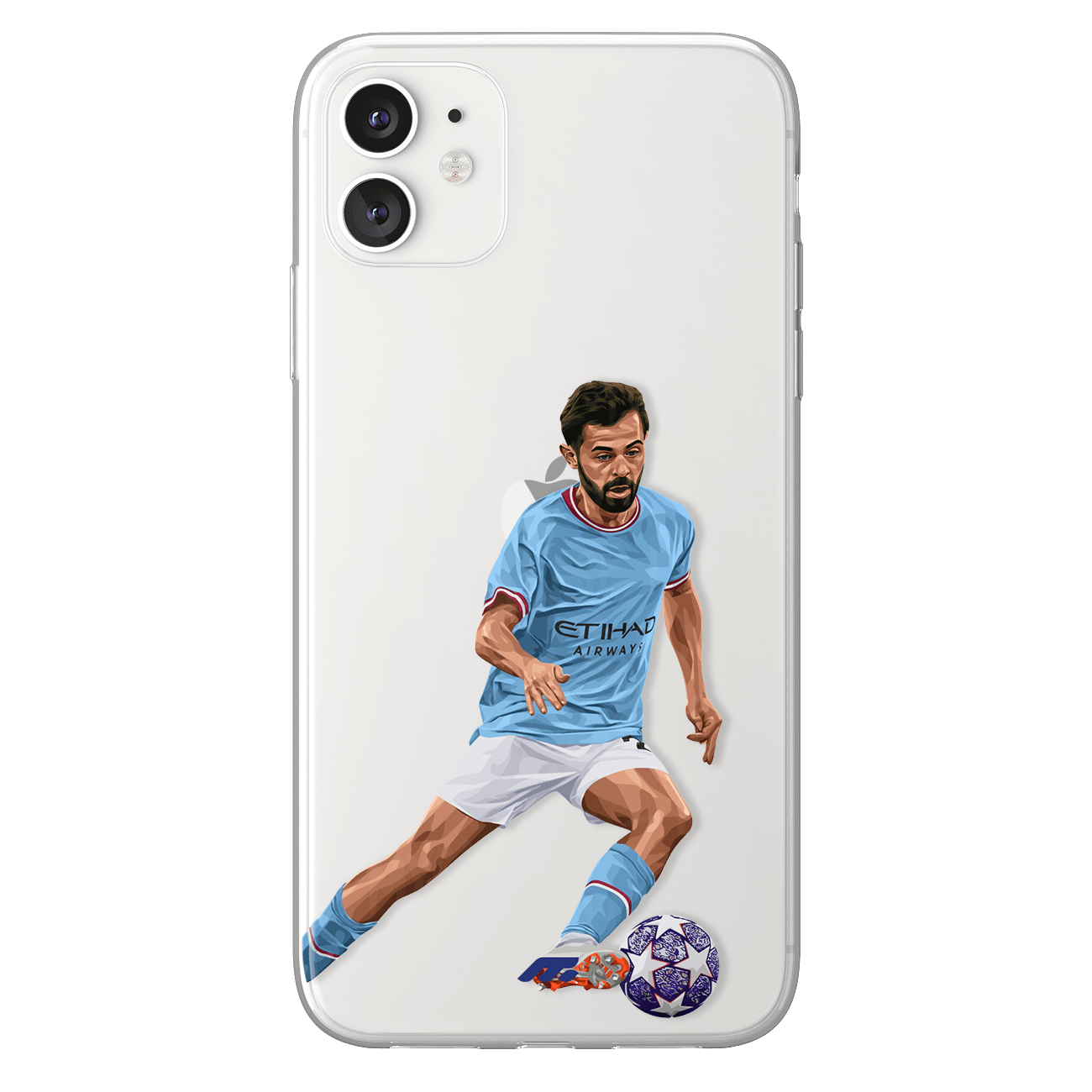 Bernardo Silva phone case Manchester City Premier League clear phone case for smartphone