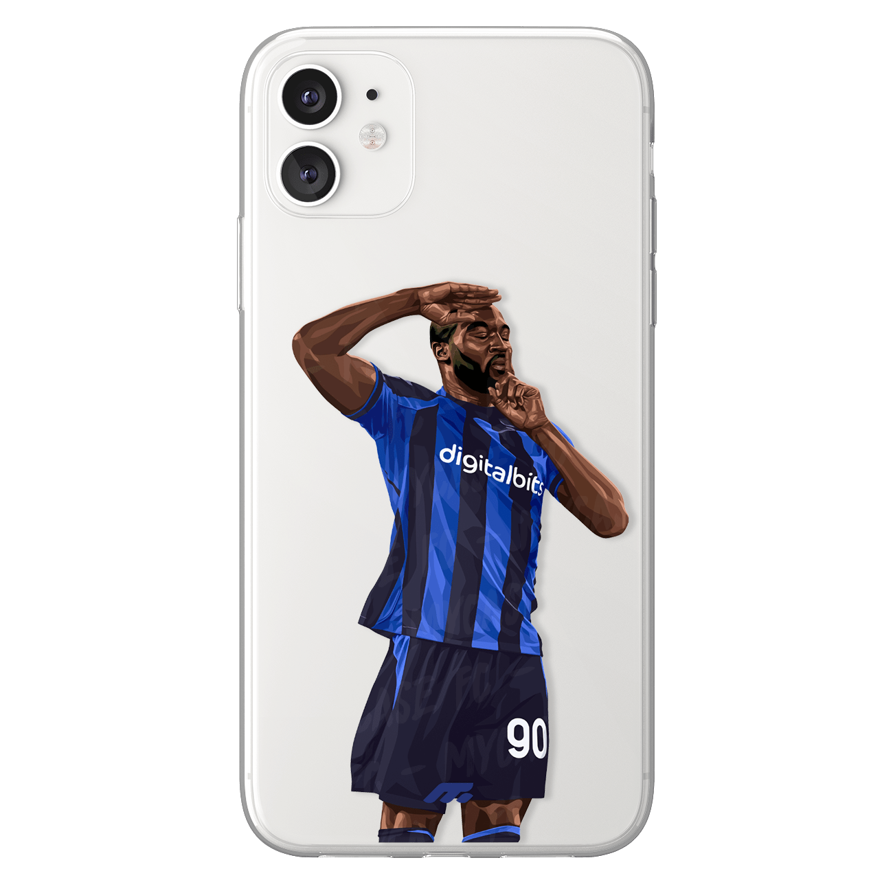 Lukaku phone case Internazionale Milano Serie A clear phone case for smartphone
