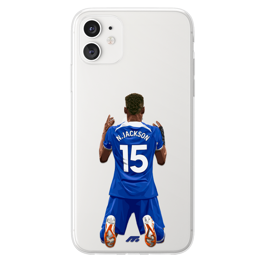 Nicolas Jackson phone case Chelsea FC Premier League clear phone case for smartphone