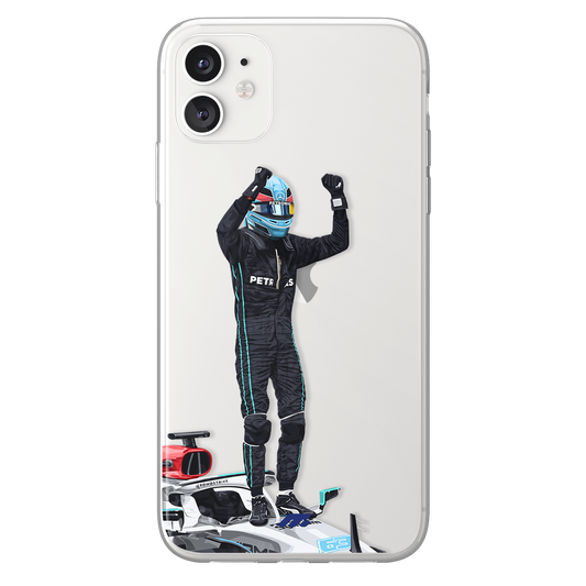 George Russell phone case Mercedes Formula 1 clear phone case for smartphone