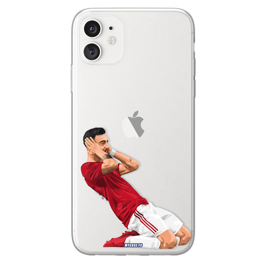 Bruno Fernandes phone case Manchester United Premier League clear phone case for smartphone