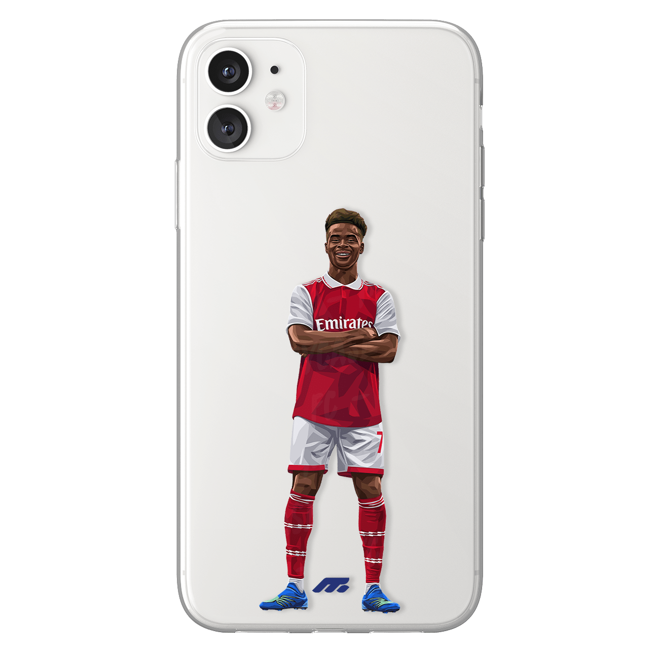 Bukayo Saka phone case Arsenal FC Premier League clear phone case for smartphone