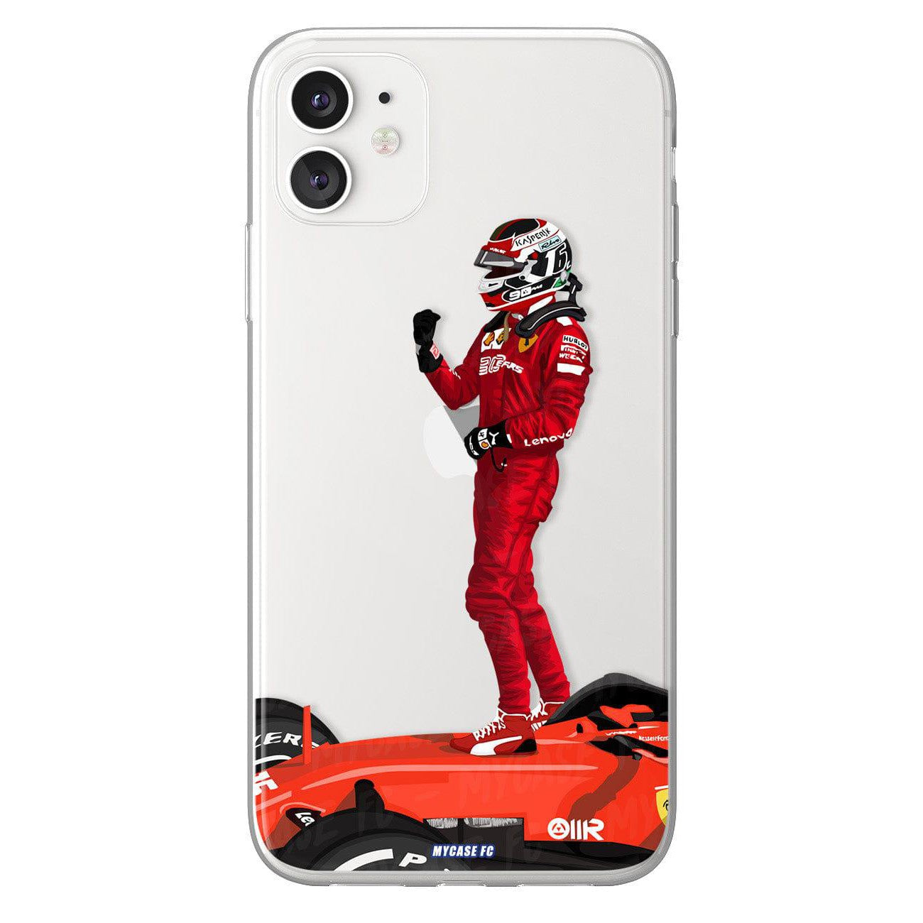Charles Leclerc phone case Ferrarri Formula 1 clear phone case for smartphone