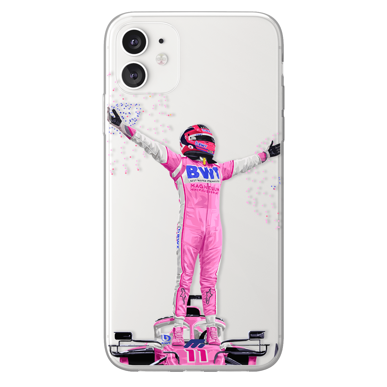 Sergio Perez phone case Racing Point Formula 1 clear phone case for smartphone