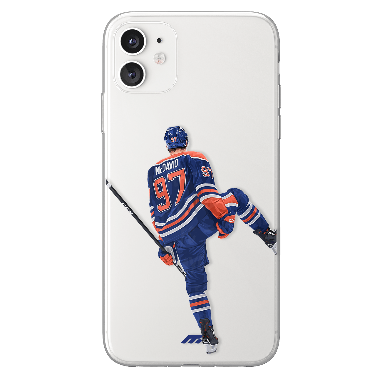 Connor McDavid phone case Edmonton Oilers NHL clear phone case for smartphone