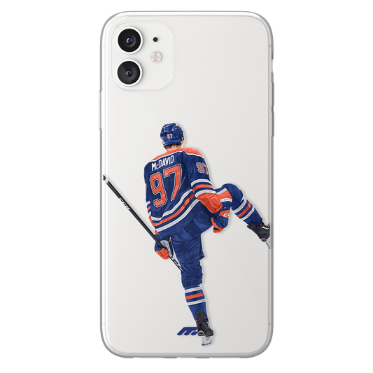 Connor McDavid phone case Edmonton Oilers NHL clear phone case for smartphone