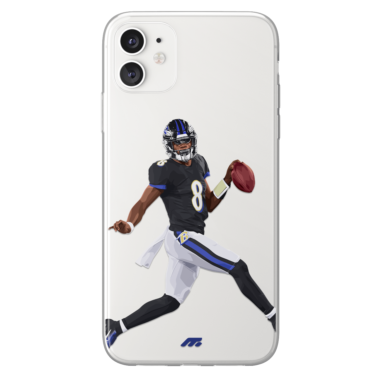Lamar Jackson phone case Baltimore Ravens NFL clear phone case for smartphone