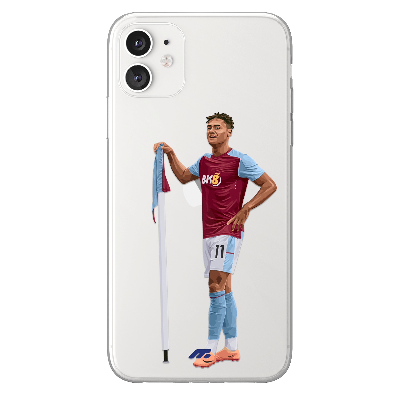 Ollie Watkins phone case Aston Villa Premier League clear phone case for smartphone