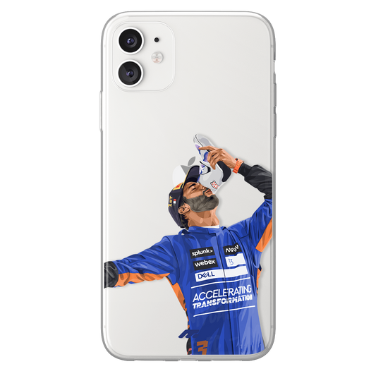 Daniel Ricciardo phone case McLaren Formula 1 clear phone case for smartphone