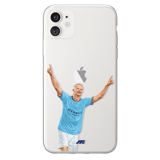 Erling Haaland phone case Manchester City Premier League clear phone case for smartphone