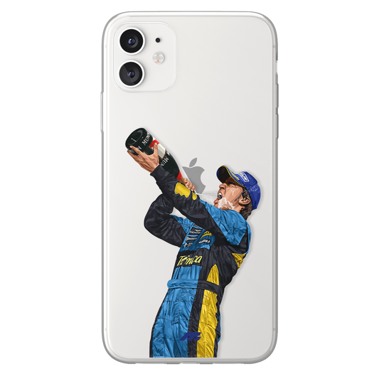 Fernando Alonso phone case Renault Formula 1 clear phone case for smartphone