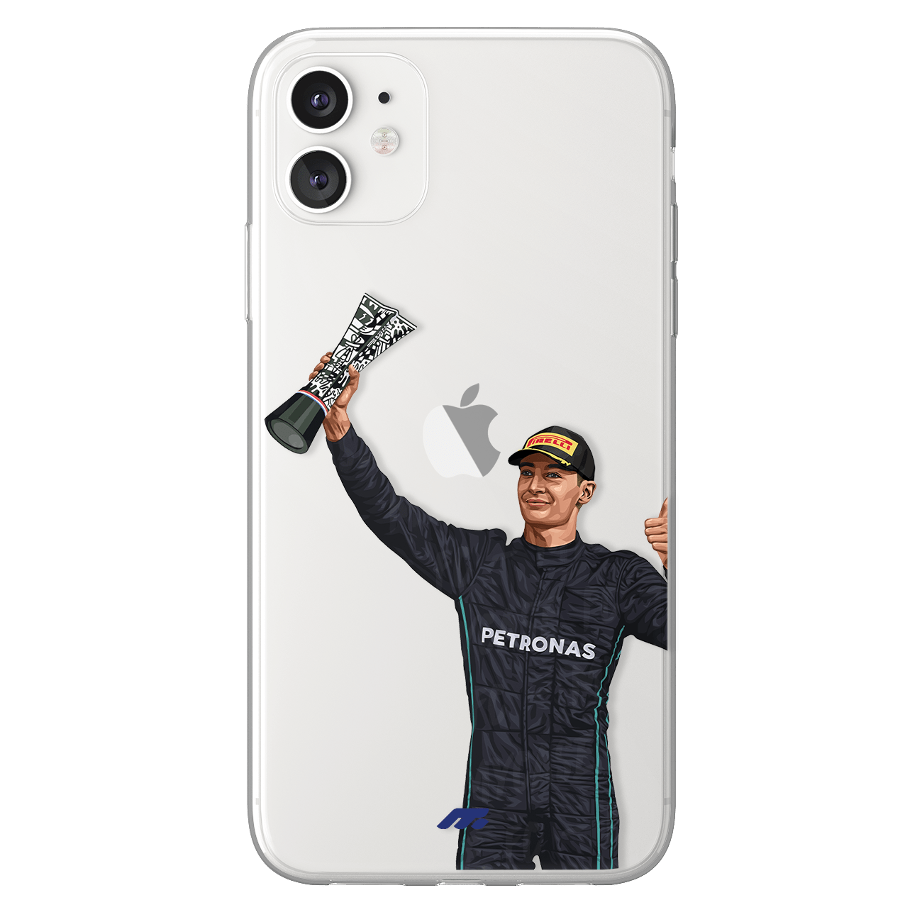 George Russell phone case Mercedes Formula 1 clear phone case for smartphone