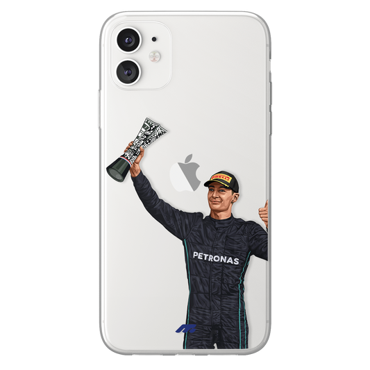 George Russell phone case Mercedes Formula 1 clear phone case for smartphone