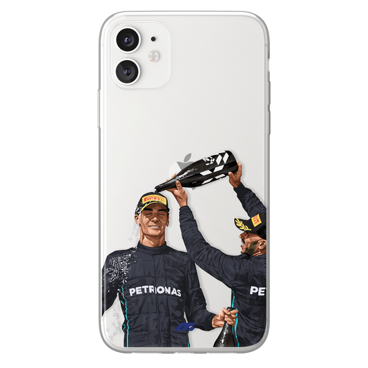 Lewis & George phone case Mercedes Formula 1 clear phone case for smartphone