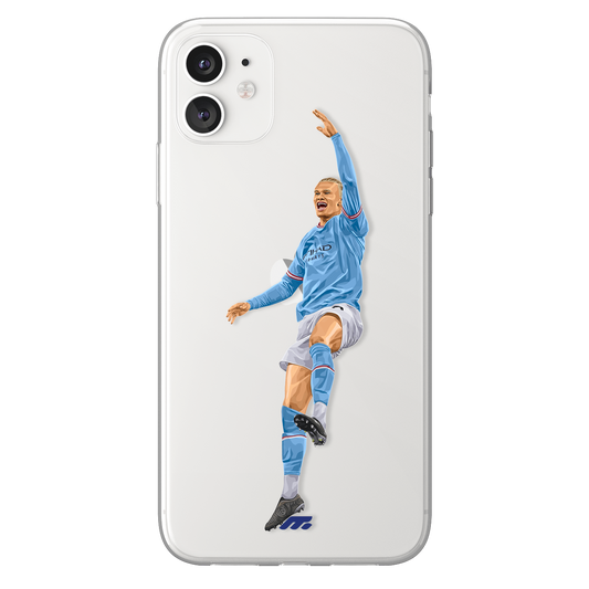 Erling Haaland phone case Manchester City Premier League clear phone case for smartphone