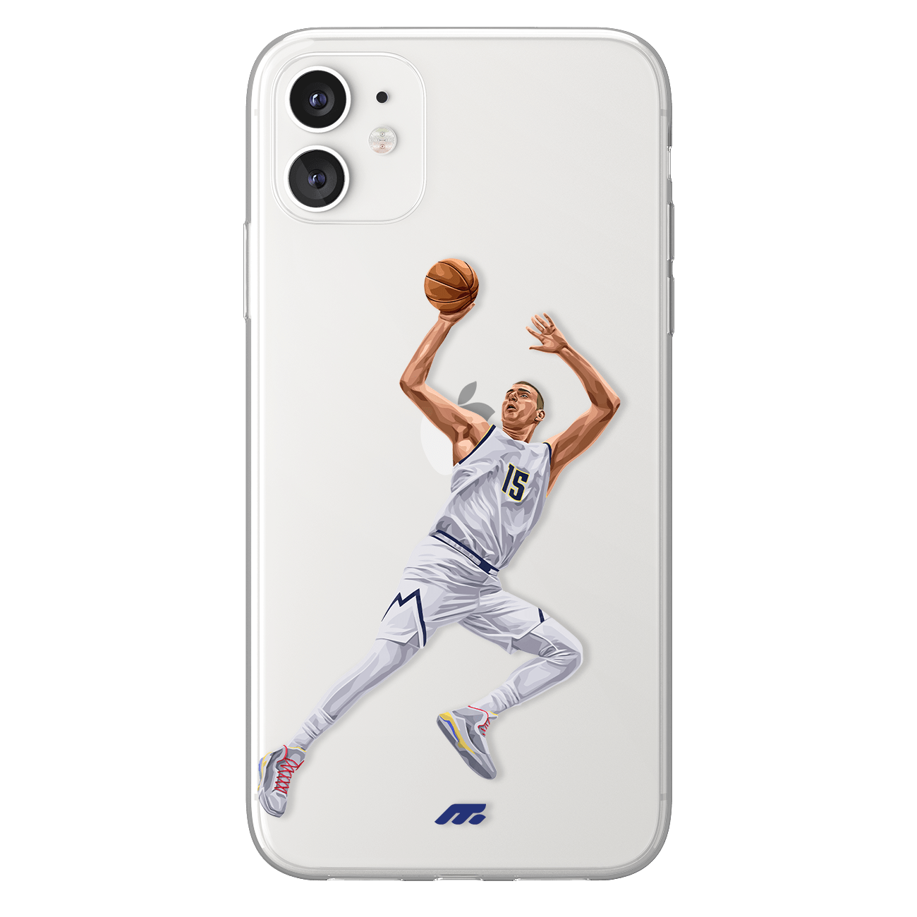 Nikola Jokić phone case Denver Nuggets NBA clear phone case for smartphone