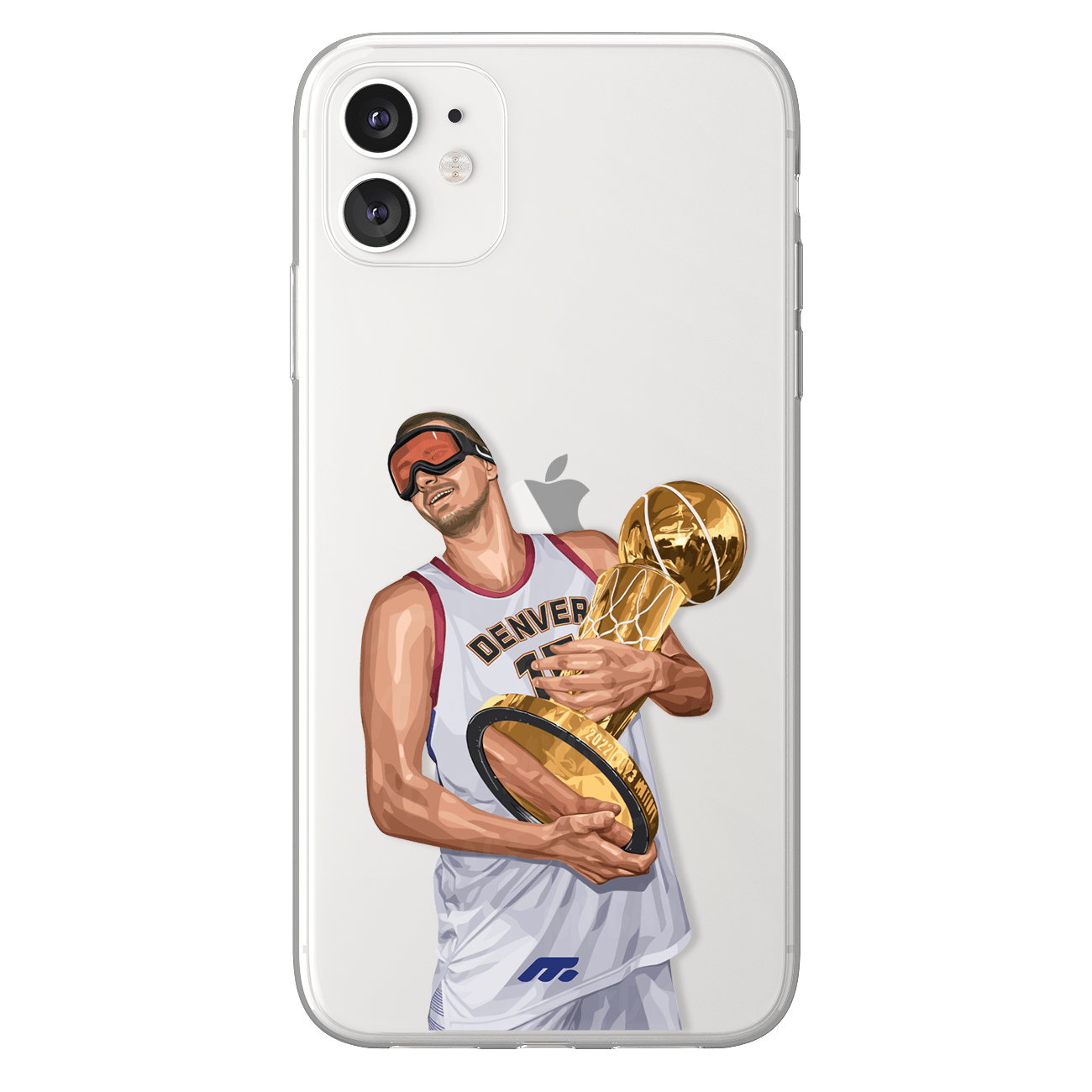Nikola Jokić phone case Denver Nuggets NBA clear phone case for smartphone