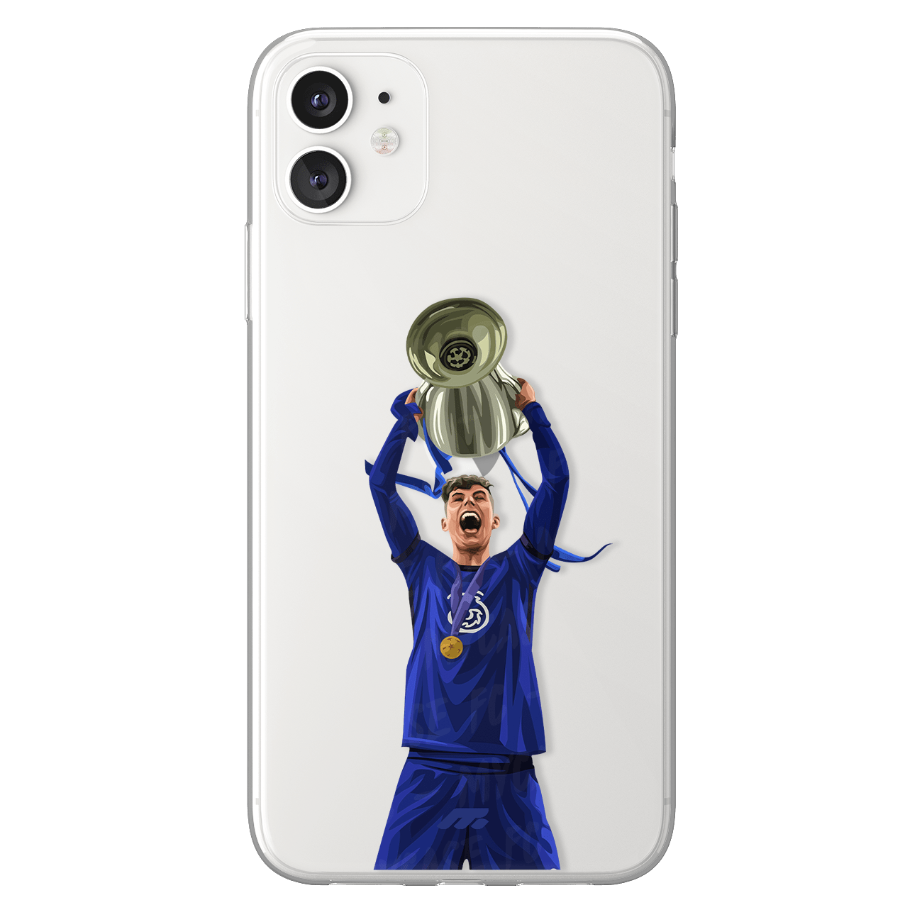 Kai Havertz phone case Chelsea FC Premier League clear phone case for smartphone
