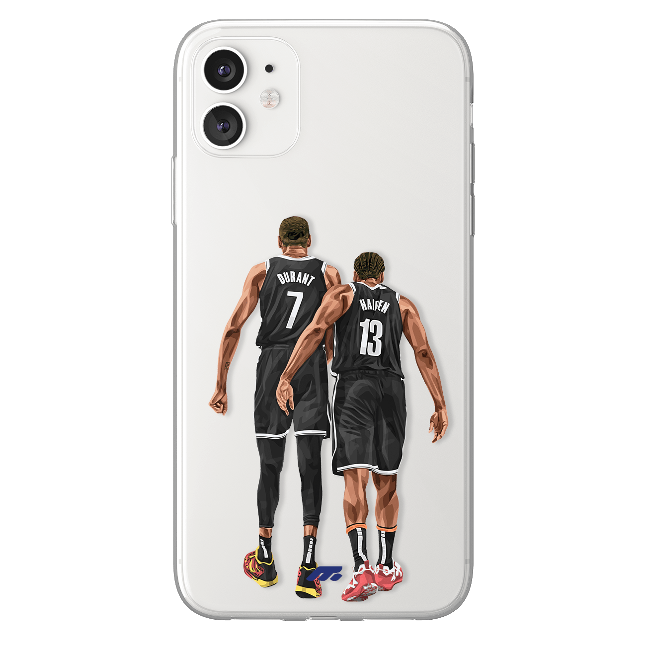 Kevin Durant & James Harden phone case Brooklyn Nets NBA clear phone case for smartphone