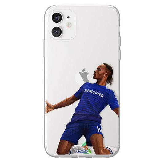 Didier Drogba phone case Chelsea FC Premier League clear phone case for smartphone