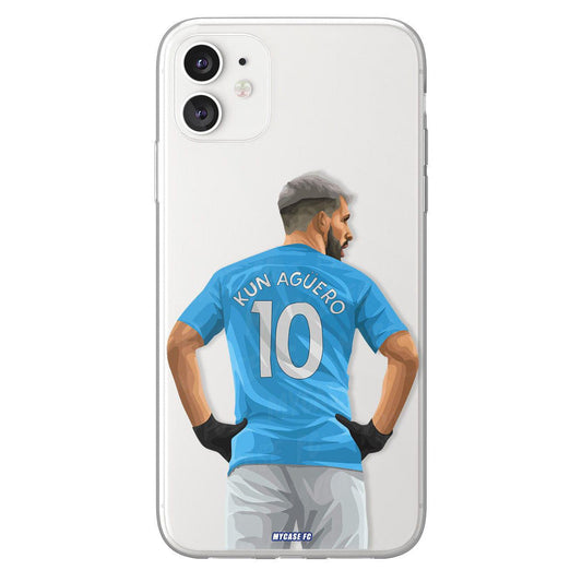 Kun Aguero phone case Manchester City Premier League clear phone case for smartphone