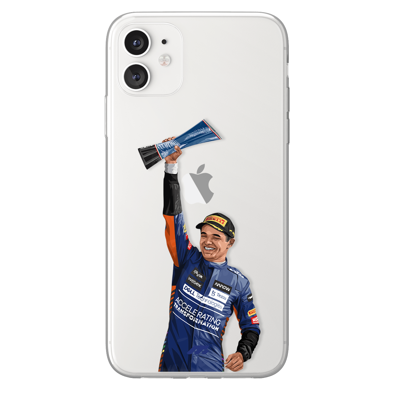 Lando Norris phone case McLaren Formula 1 clear phone case for smartphone