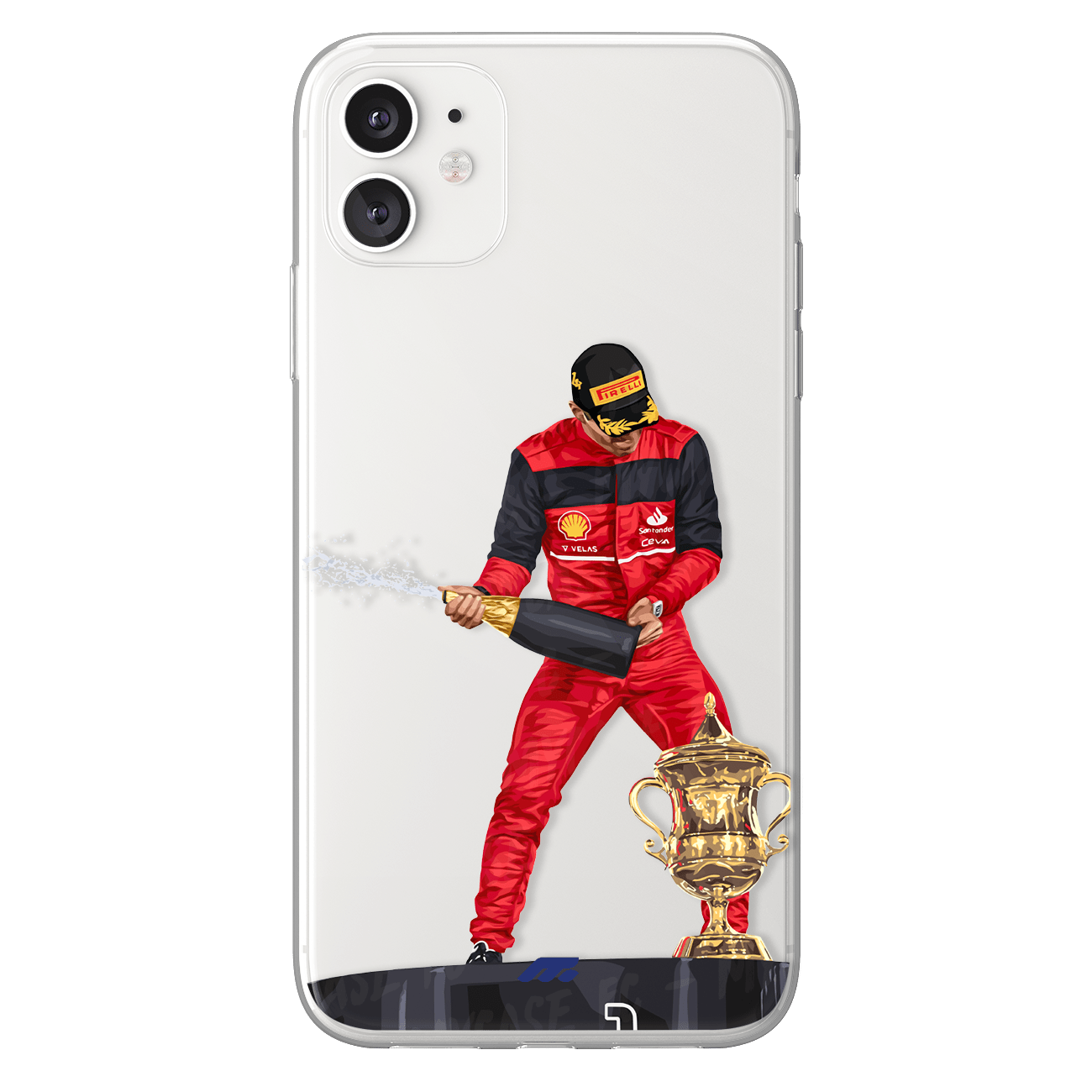 Charles Leclerc phone case Ferrari Formula 1 clear phone case for smartphone