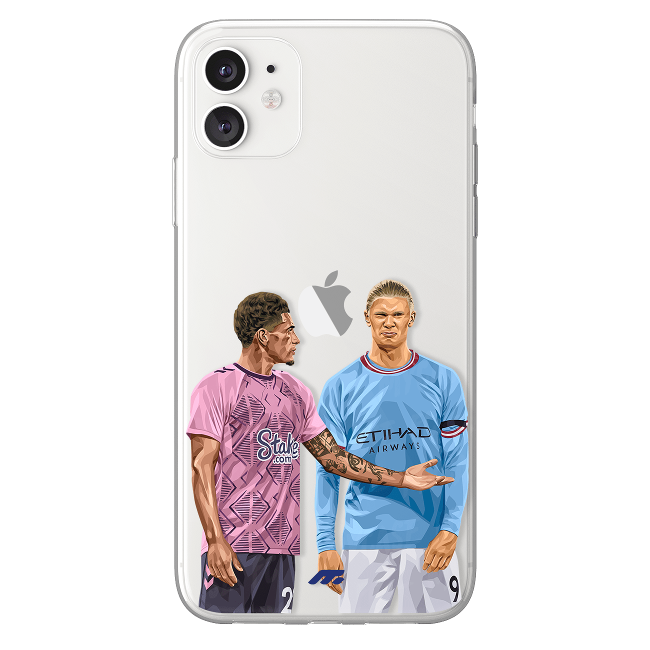 Erling Haaland phone case Manchester City Premier League clear phone case for smartphone