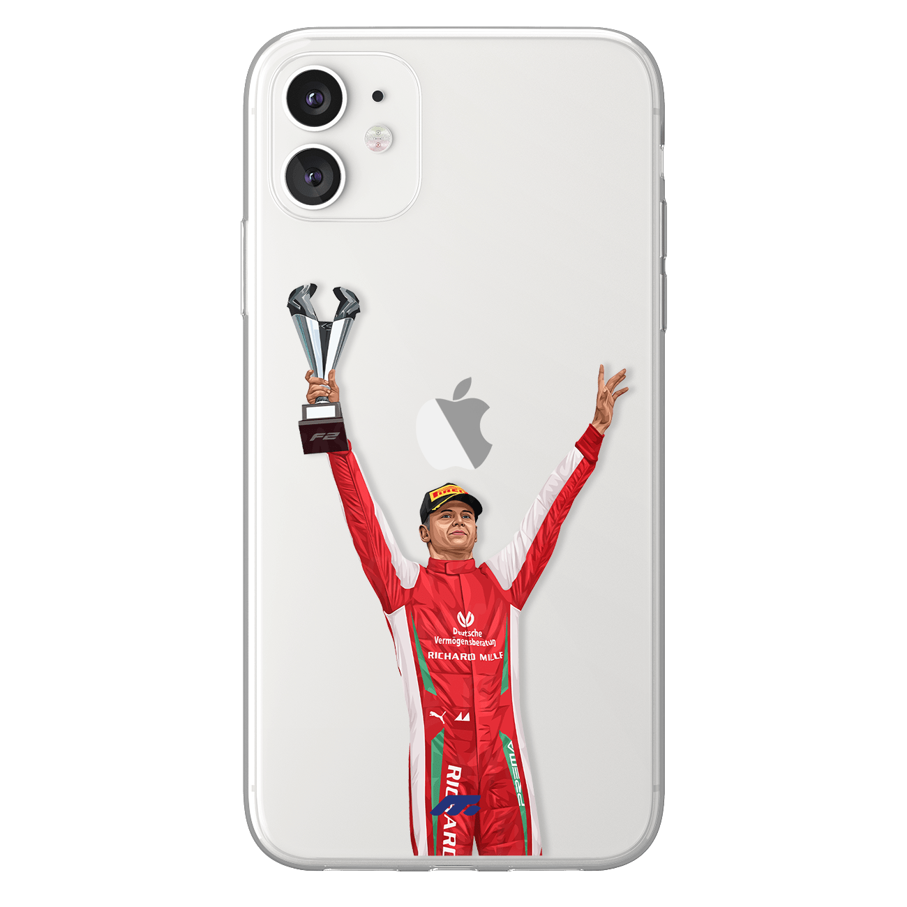 Mick Schumacher phone case Haas Formula 1 clear phone case for smartphone