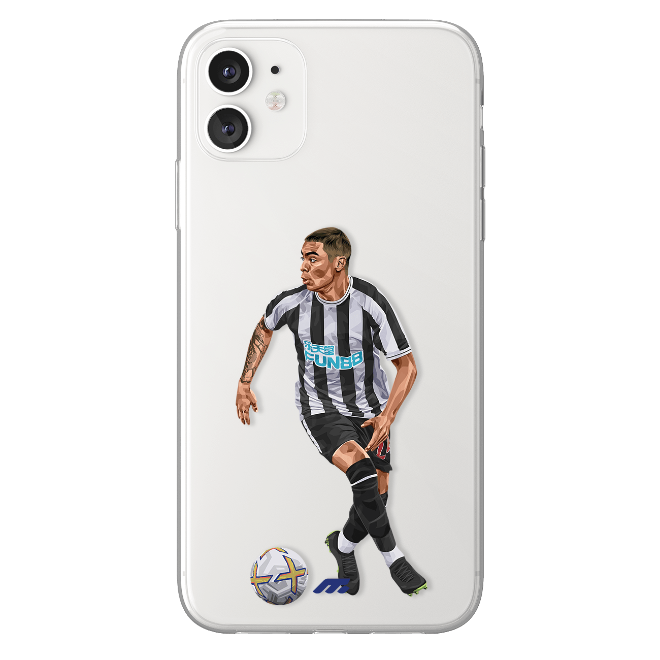 Miguel Almiron phone case Newcastle Premier League clear phone case for smartphone