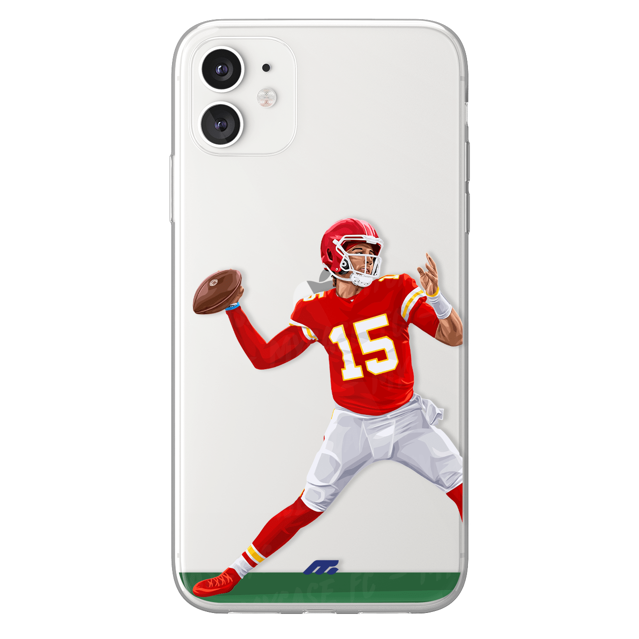 Pat Mahomes phone case Kansas Chiefs NFL clear phone case for smartphone