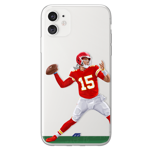 Pat Mahomes phone case Kansas Chiefs NFL clear phone case for smartphone