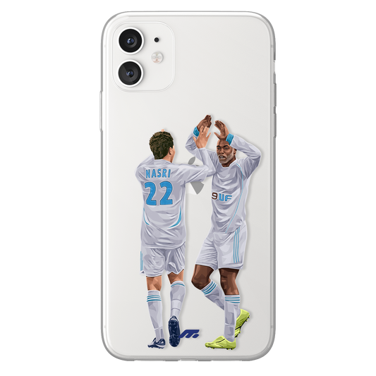 Samir & Djibril phone case Olympique de Marseille Ligue 1 clear phone case for smartphone