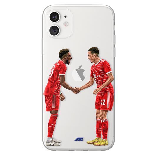 Alphonso Davies et Jamal Musiala phone case Bayern Munich Bundesliga clear phone case for smartphone