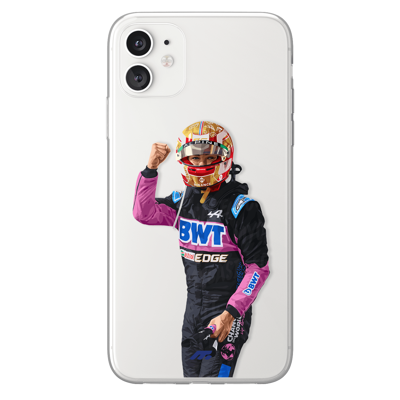 Pierre Gasly phone case Alpine Formula 1 clear phone case for smartphone