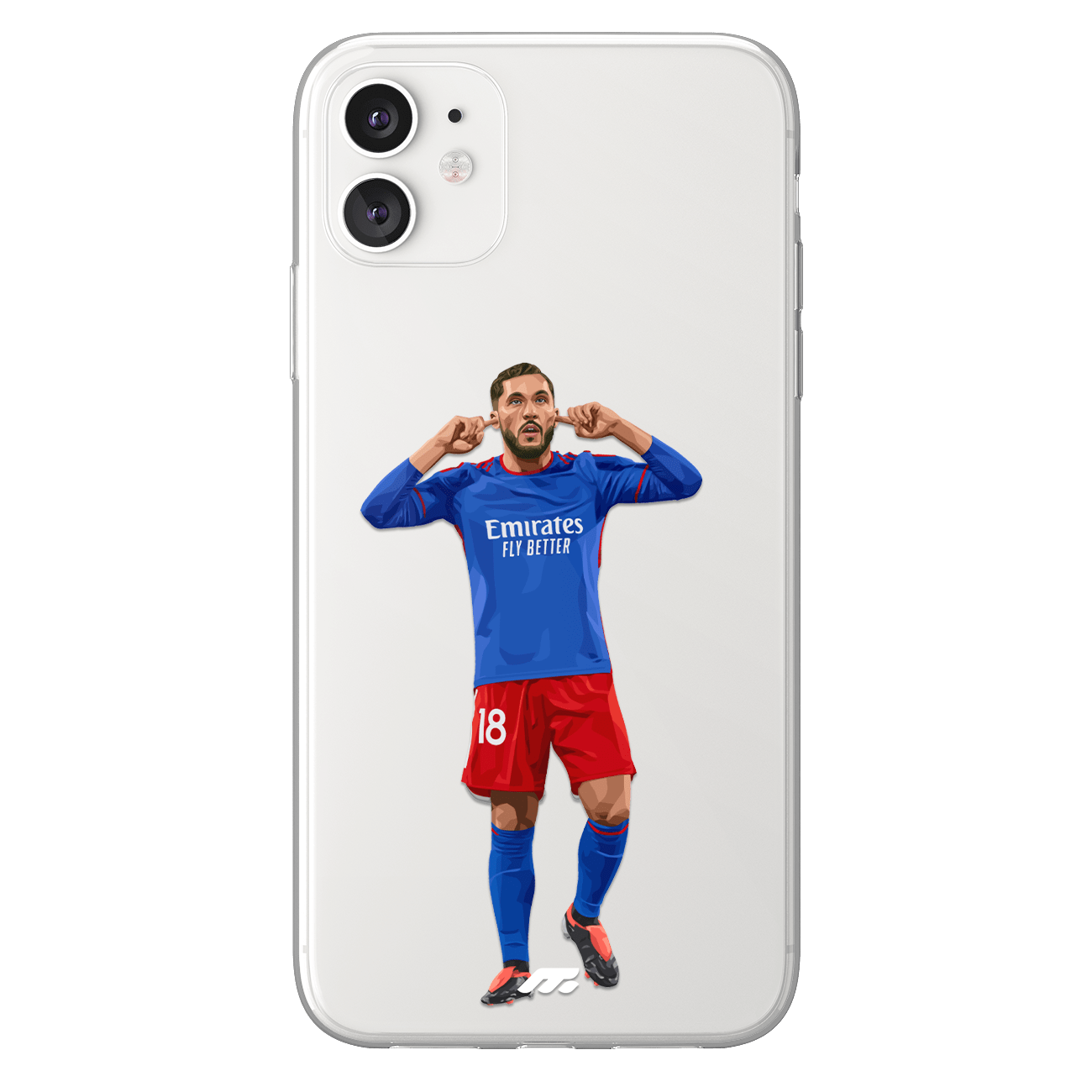 Rayan Cherki phone case Olympique lyonnais Ligue 1 clear phone case for smartphone
