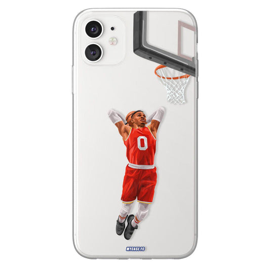 Russel Westbrook phone case Oklahoma City Thunder NBA clear phone case for smartphone