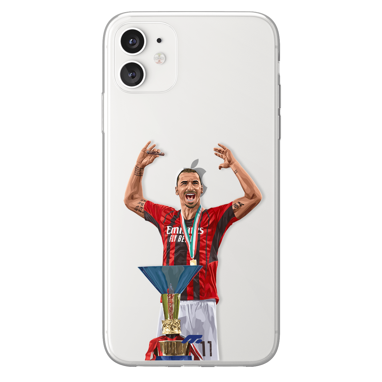 Zlatan Ibrahimovic phone case AC Milano Serie A clear phone case for smartphone